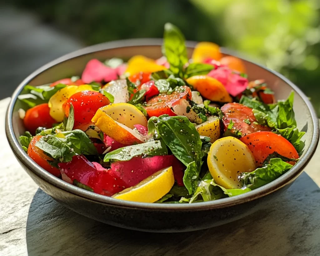 Spring Salad: Spring Mix Salad with Lemon Vinegarette Dressing