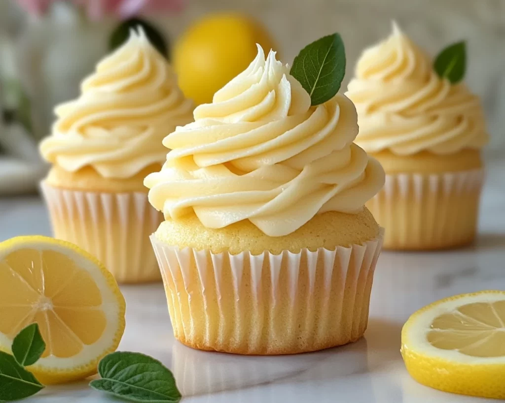Spring Cupcakes: Lemon Vanilla Cupcakes (Easy)