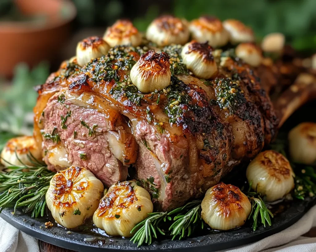 Easter Roasted Lamb with Garlic and Herbs