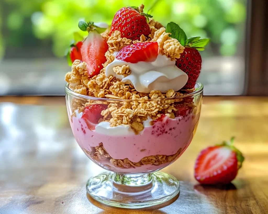 Strawberry Recipes Easy: 5-Minute Strawberry Yogurt Parfait