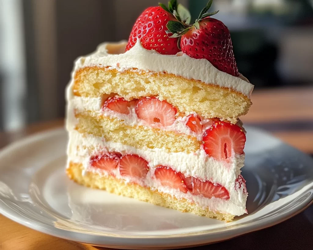 Spring Cake: Strawberry Shortcake Cake (Easy)