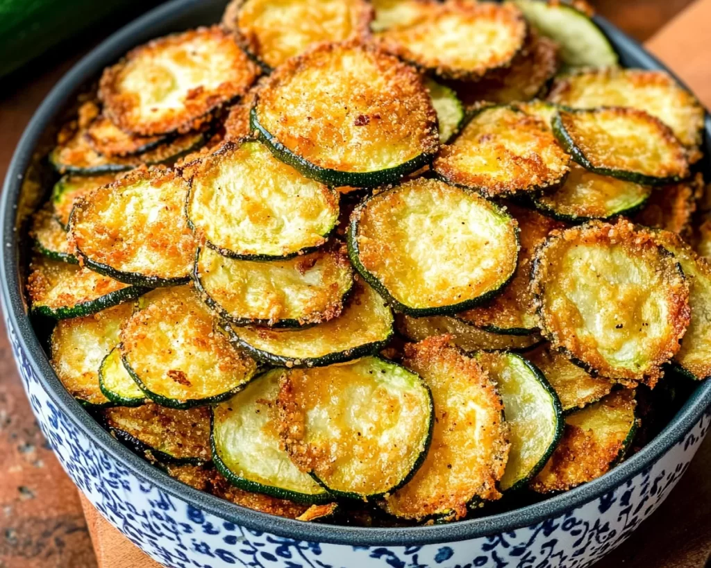 Golden Air Fryer Zucchini Chips