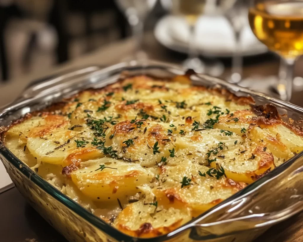 Spring Dinner Party Garlic Parmesan Potatoes
