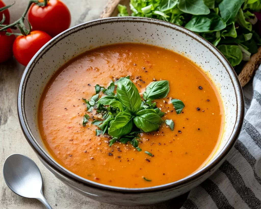 Spring Soup: Tomato Basil Soup + Salad Combo