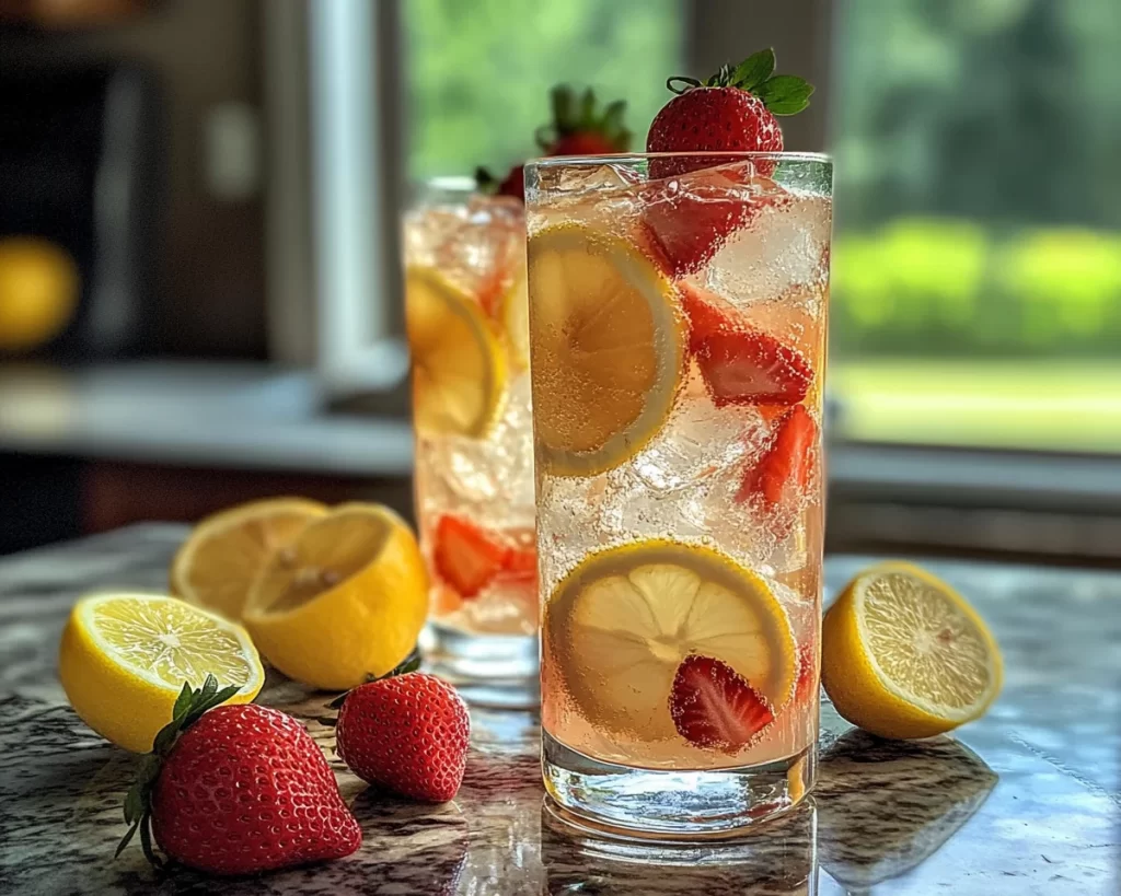 Summer Drinks Nonalcoholic: Strawberry Lemon Cooler