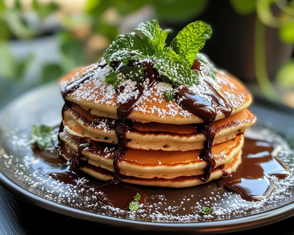 St Patrick’s Day Mint Chocolate Pancakes