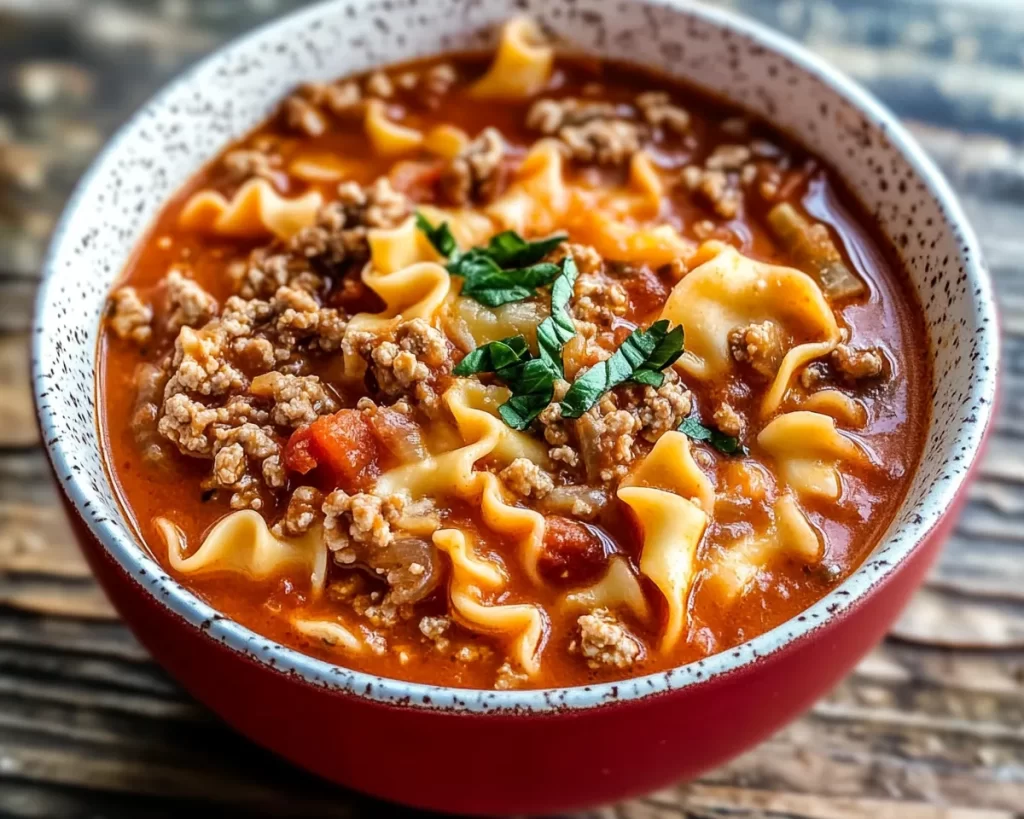 Irresistible High Protein Lasagna Soup