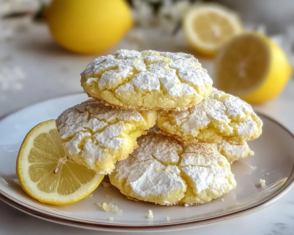 Spring Cookies: Soft Lemon Crinkle Cookies