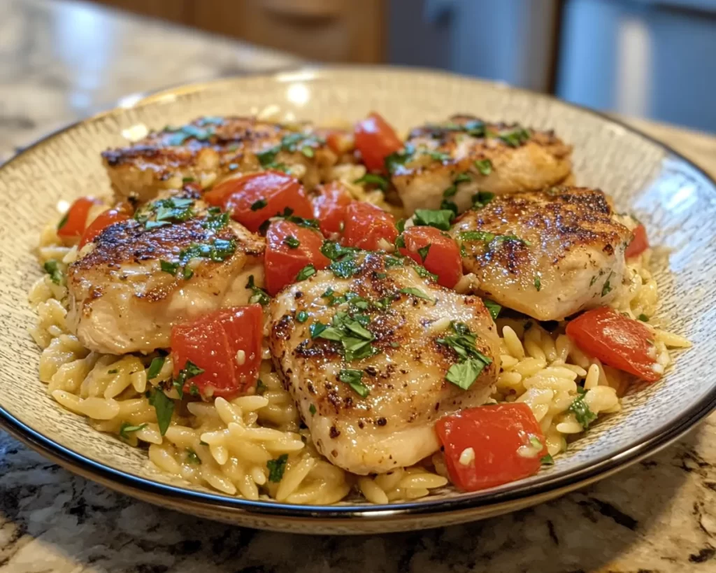 Spring Dinner Party Chicken and Orzo