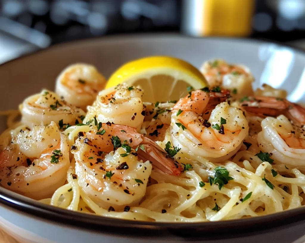 Spring Dinner Party Shrimp Scampi