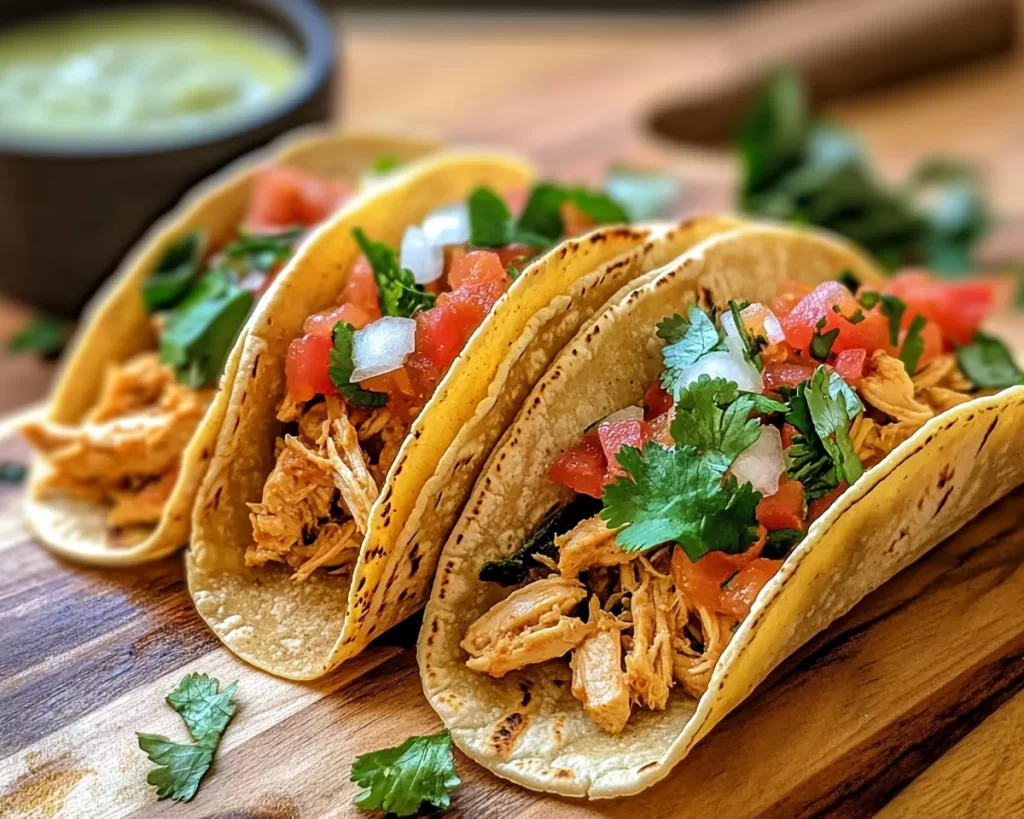 High Protein Instant Pot Chicken Tacos