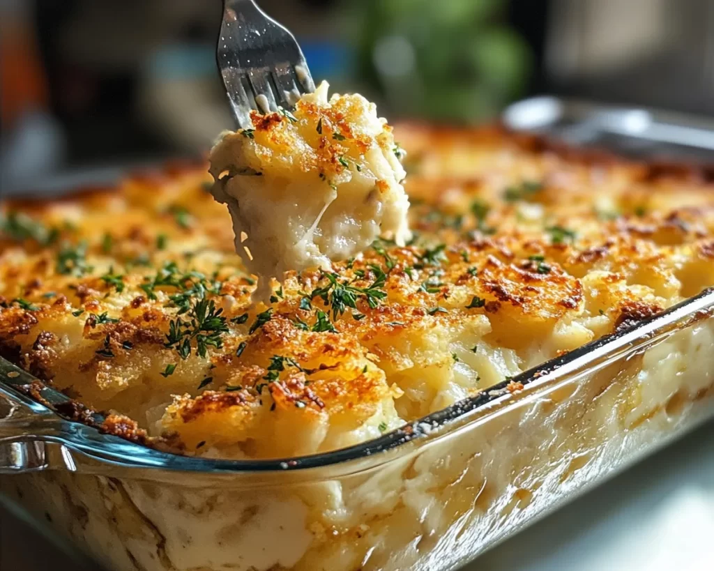 Funeral Potatoes with Hashbrowns (Creamy Comfort Casserole)