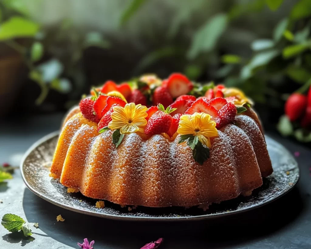 Spring Cake: Strawberry Lemon Bundt Cake