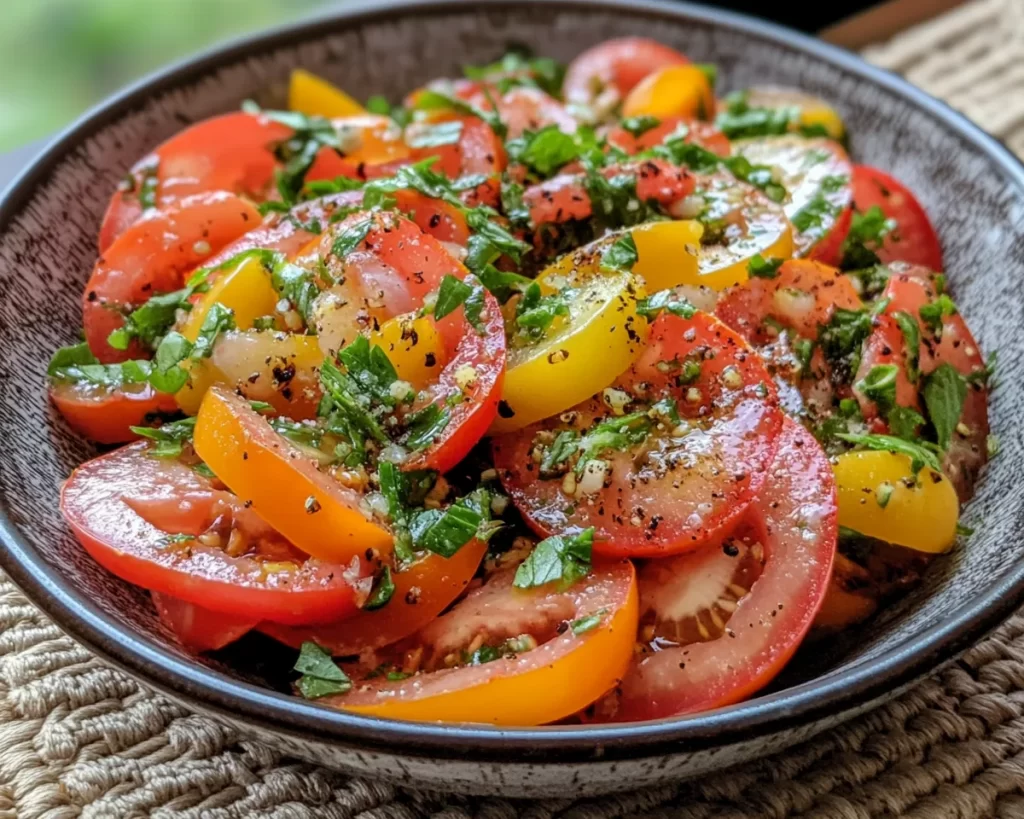 Summer Side Dishes: Easy Tomato Salad with Lemon Dressing