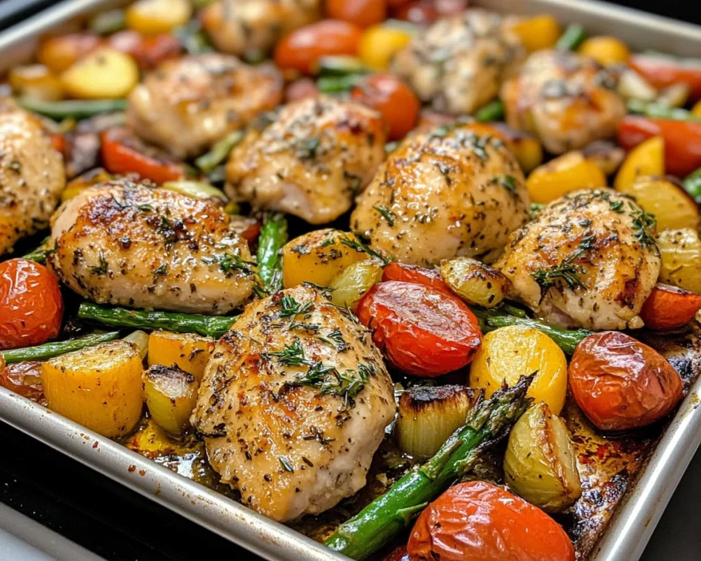 Spring Dinners: Sheet Pan Chicken + Veggies