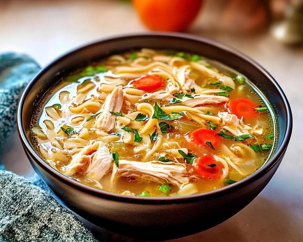 The Best Ginger Garlic Chicken Noodle Soup!