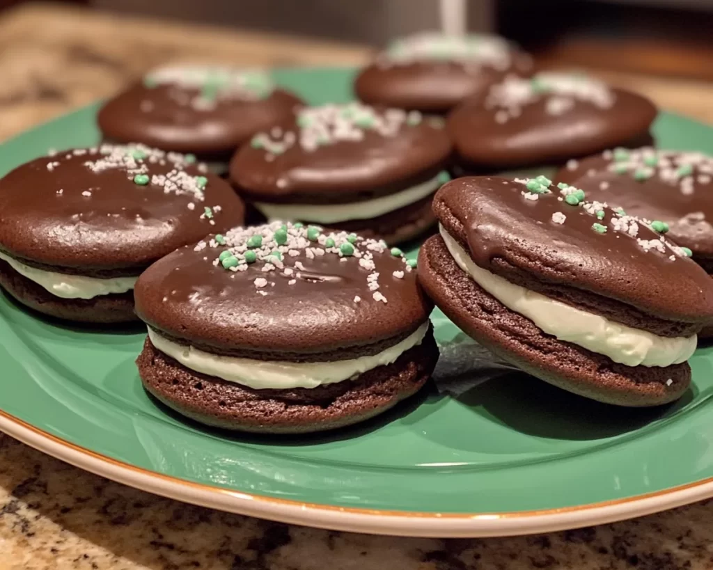 St Patrick’s Day Mint Chocolate Whoopie Pies