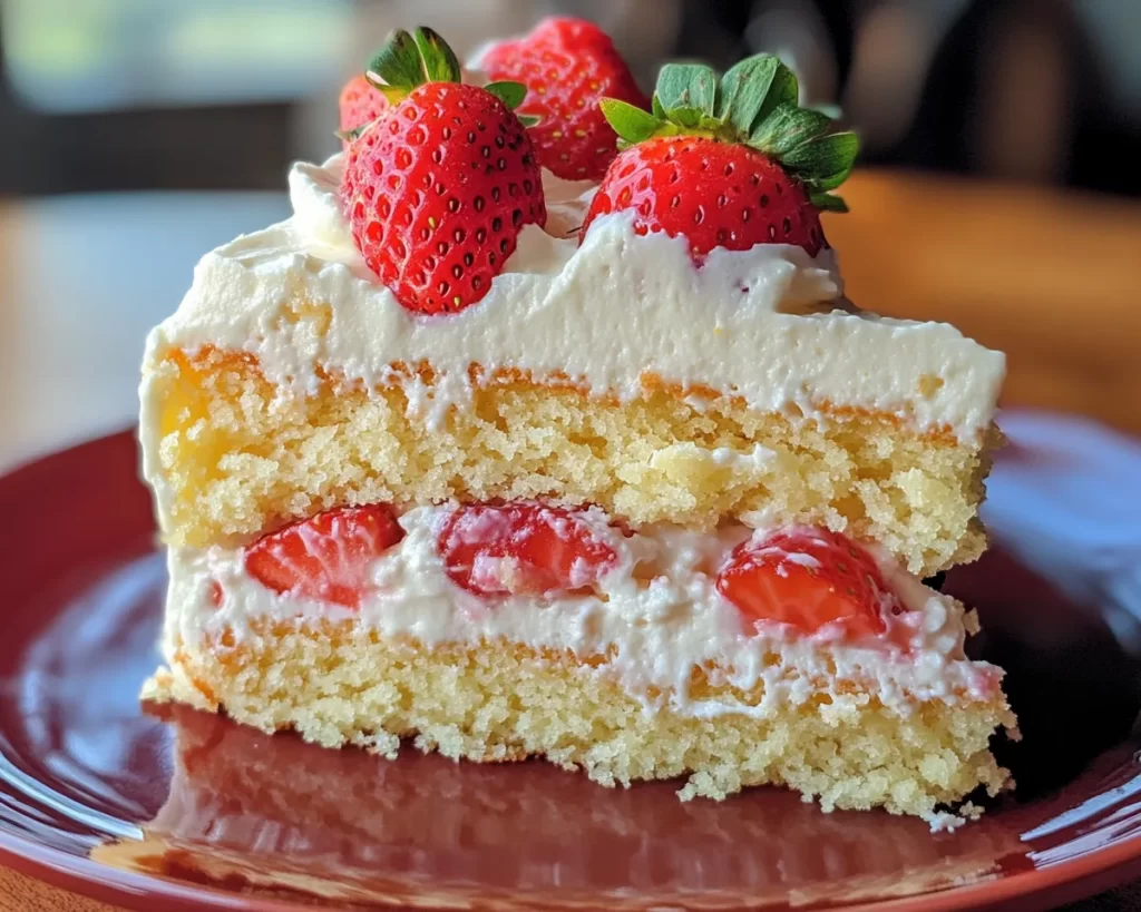 Spring Birthday Cake: Strawberry Lemon Sheet Cake