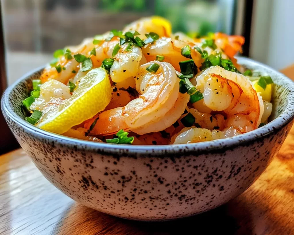 Spring Recipes: Lemon Garlic Shrimp Bowl