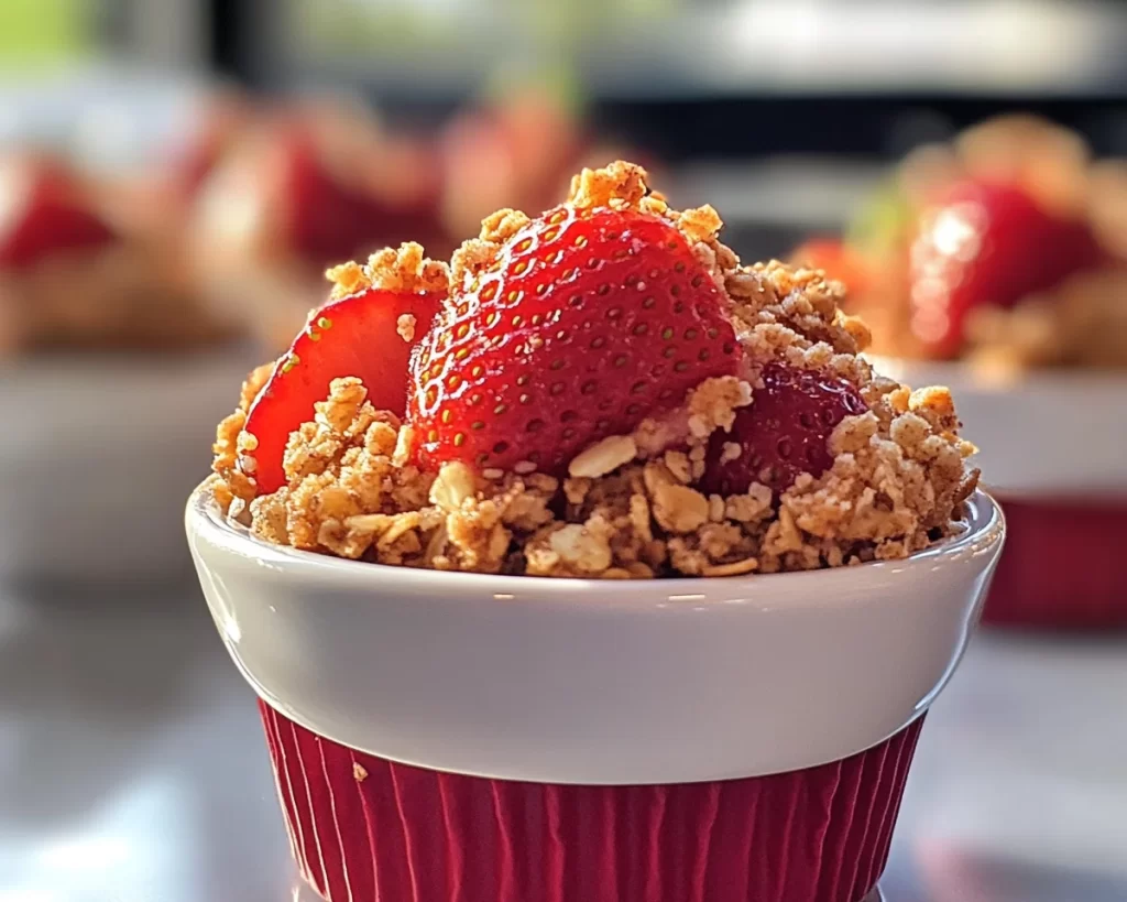 Strawberry Recipes Easy: Strawberry Crumble Cups (Quick)