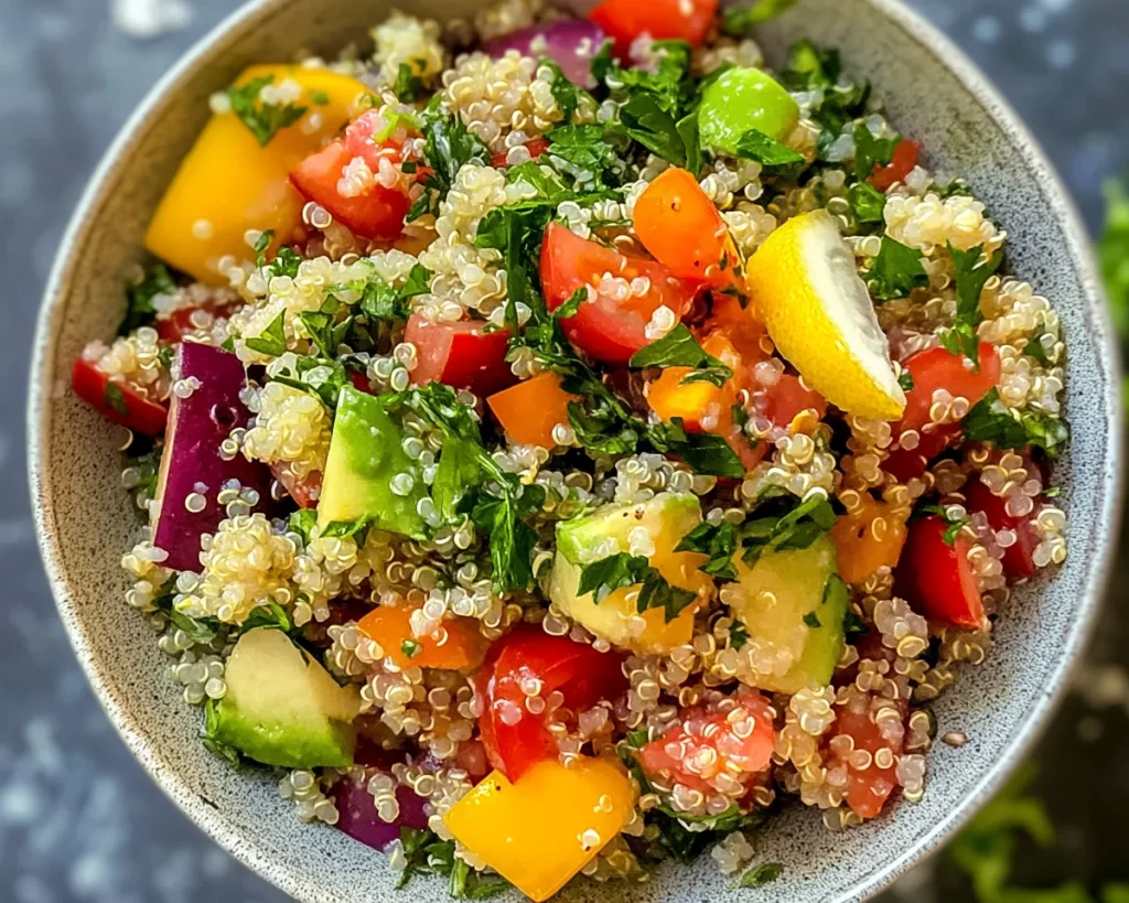 Lemon Vinegarette Dressing for Quinoa Salad (Healthy Lunch)