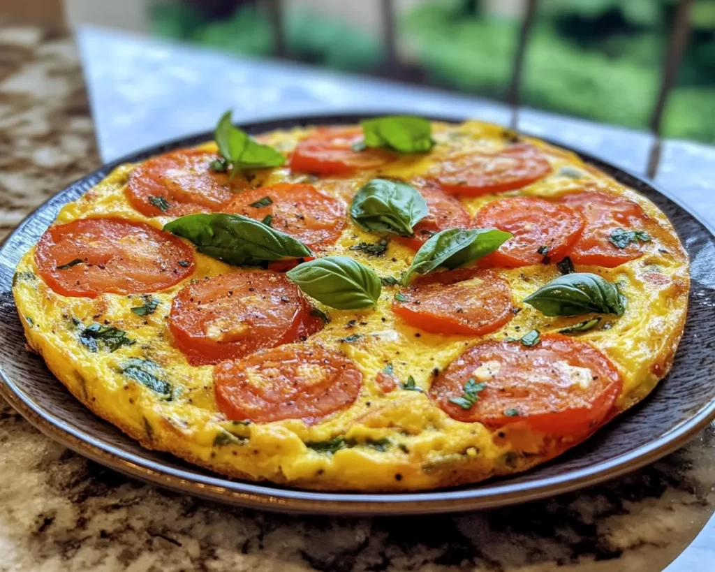 Frittata Recipe with Tomatoes + Basil (Fresh Flavor)