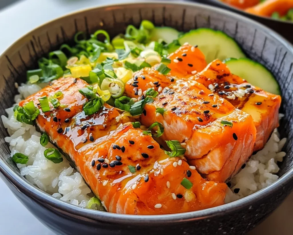 Spring Dinners: Honey Salmon Rice Bowl