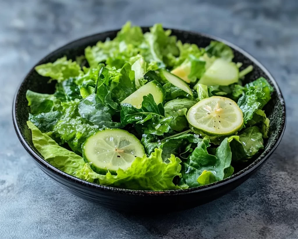 Spring Salad: Spring Greens + Lemon Vinegarette Dressing
