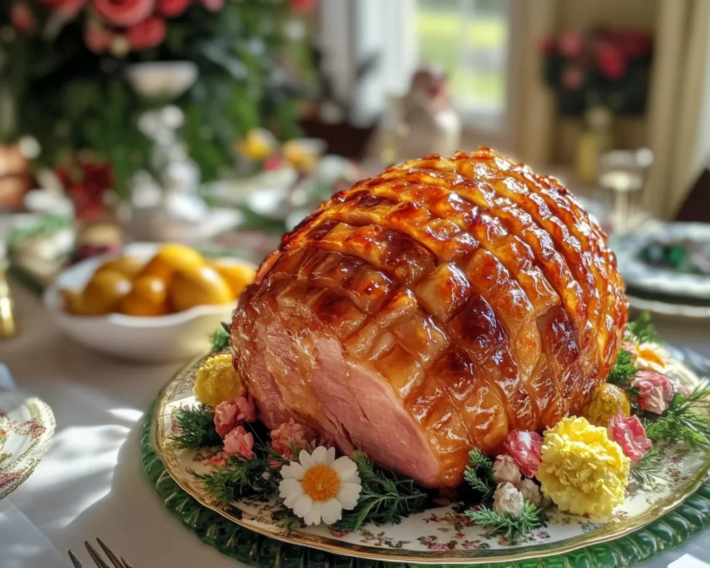 Easter Honey Glazed Ham Dinner