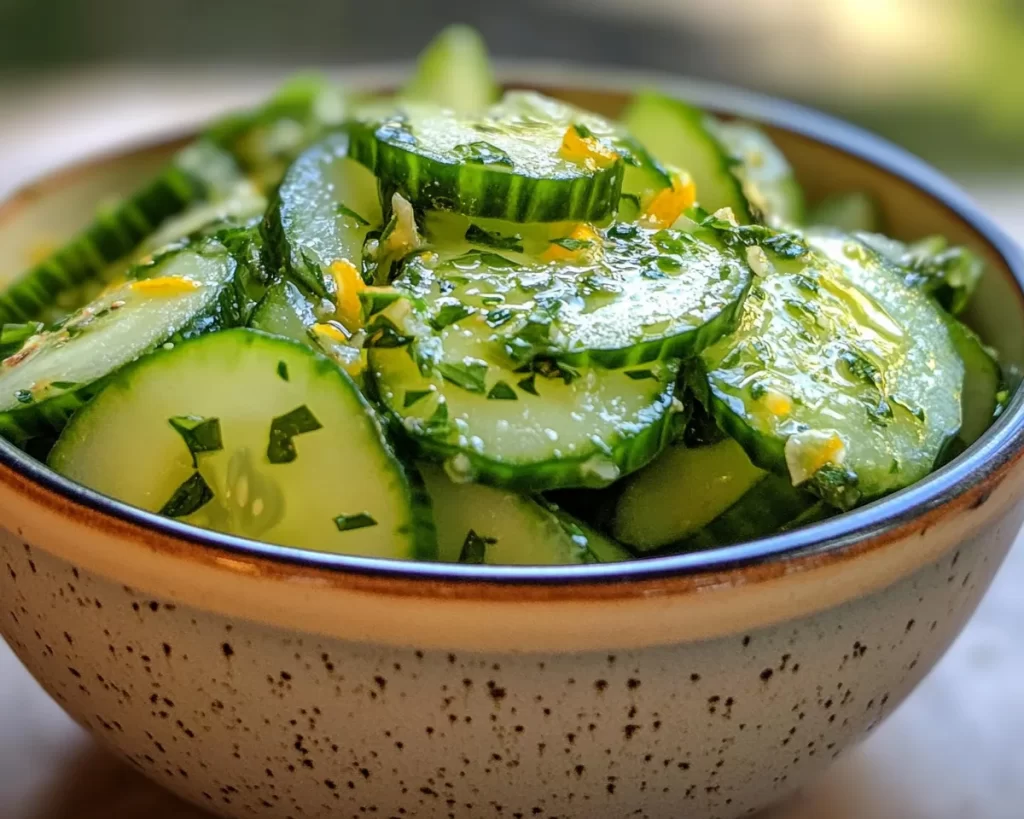 Summer Side Dishes: Cucumber Salad with Lemon Vinegarette