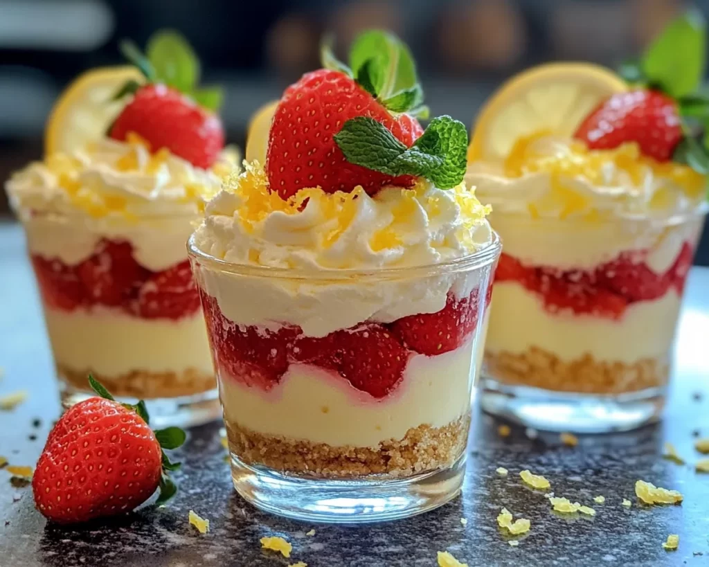 Spring Desserts: Lemon Strawberry Trifle Cups