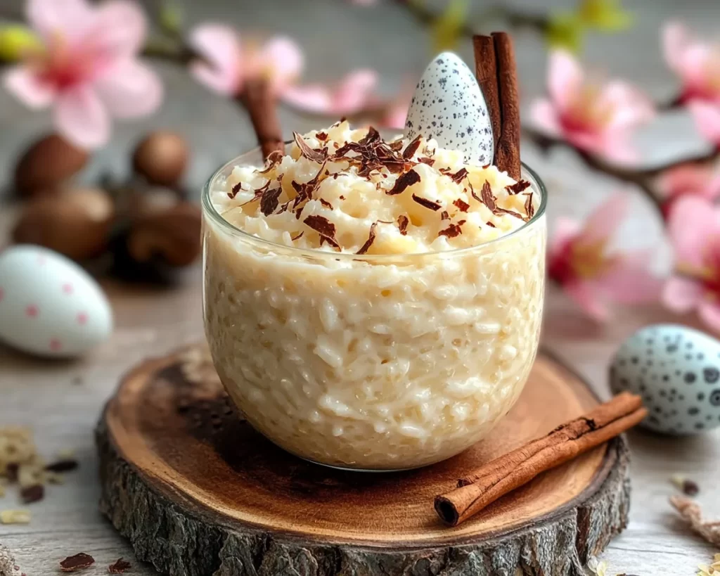 Easter Vanilla Bean Rice Pudding