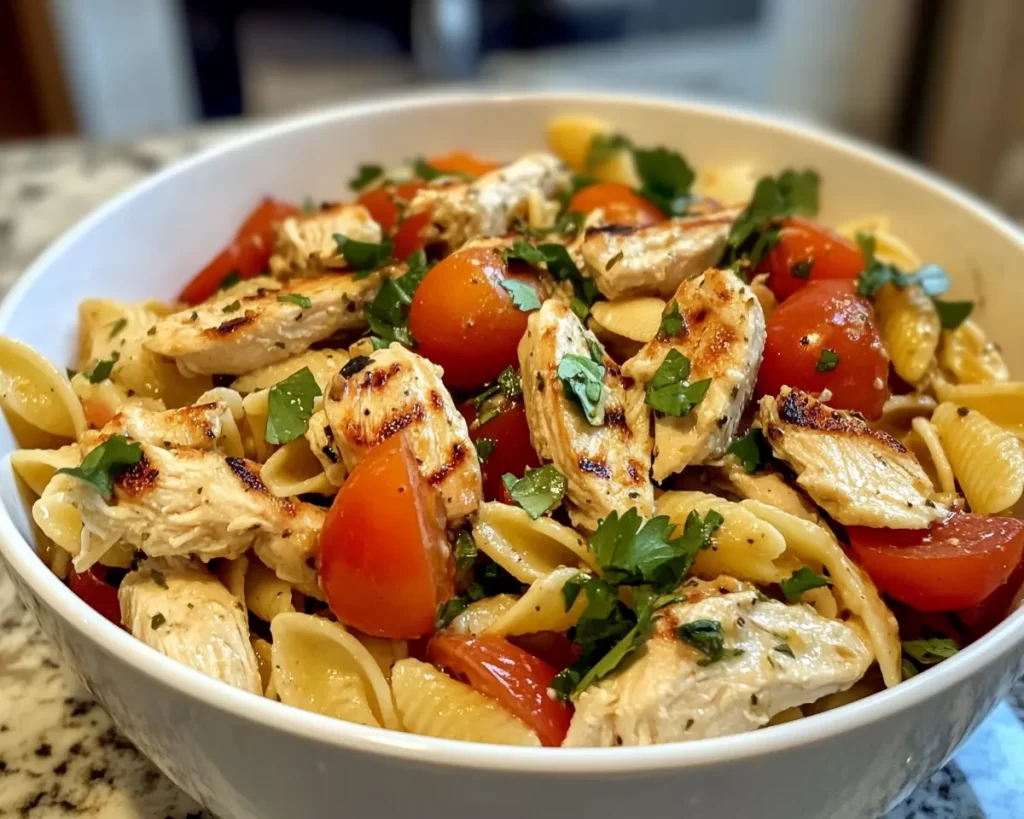 Summer Dinner Recipes: Chicken Pasta Salad Bowl
