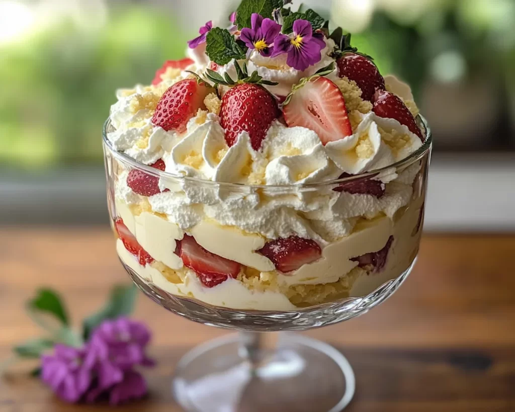 Easter Strawberry Cream Trifle