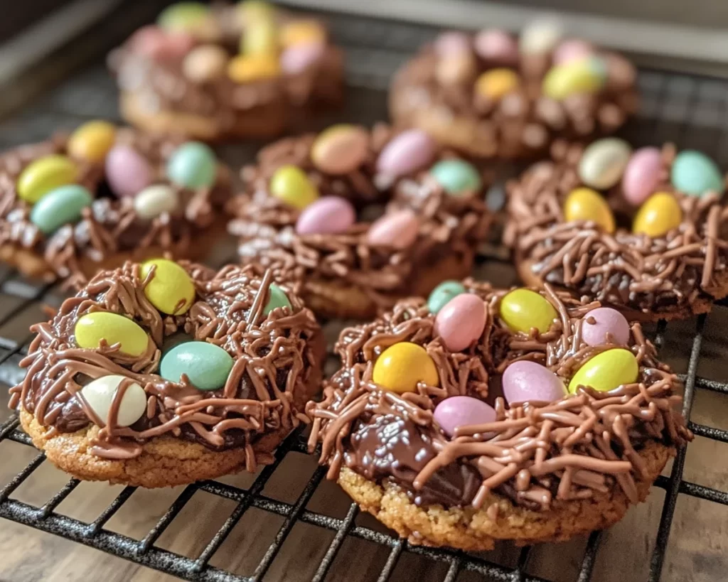 Easter Chocolate Nest Cookies