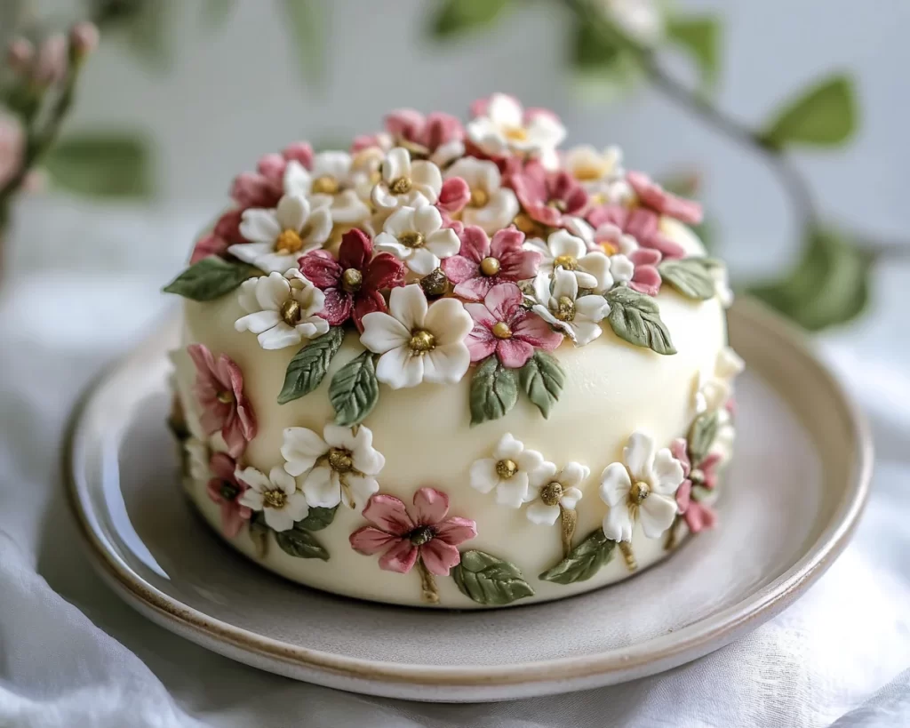 Spring Cake Designs: Elegant Spring Cake with Flowers