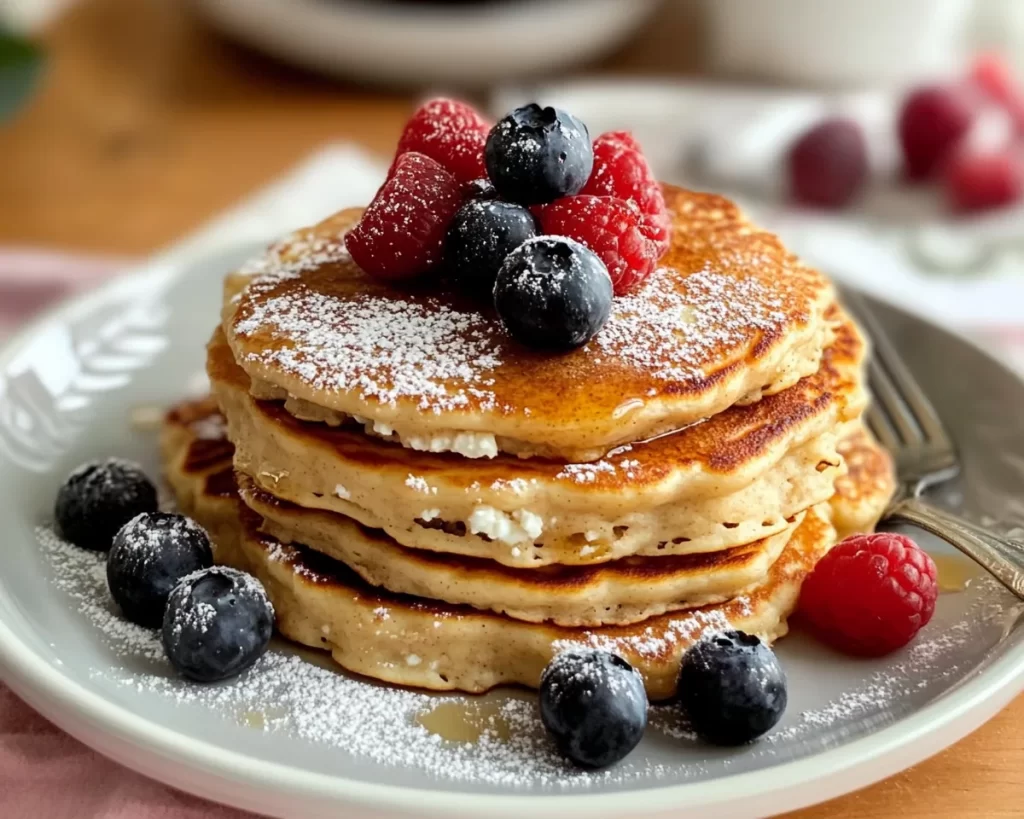 Cinnamon Cottage Cheese Pancakes