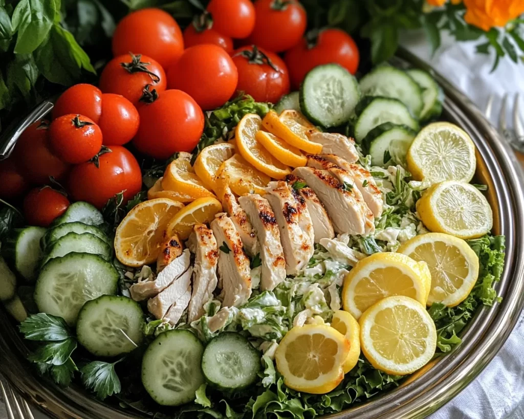 Spring Dinner Party: Lemon Chicken Salad Platter