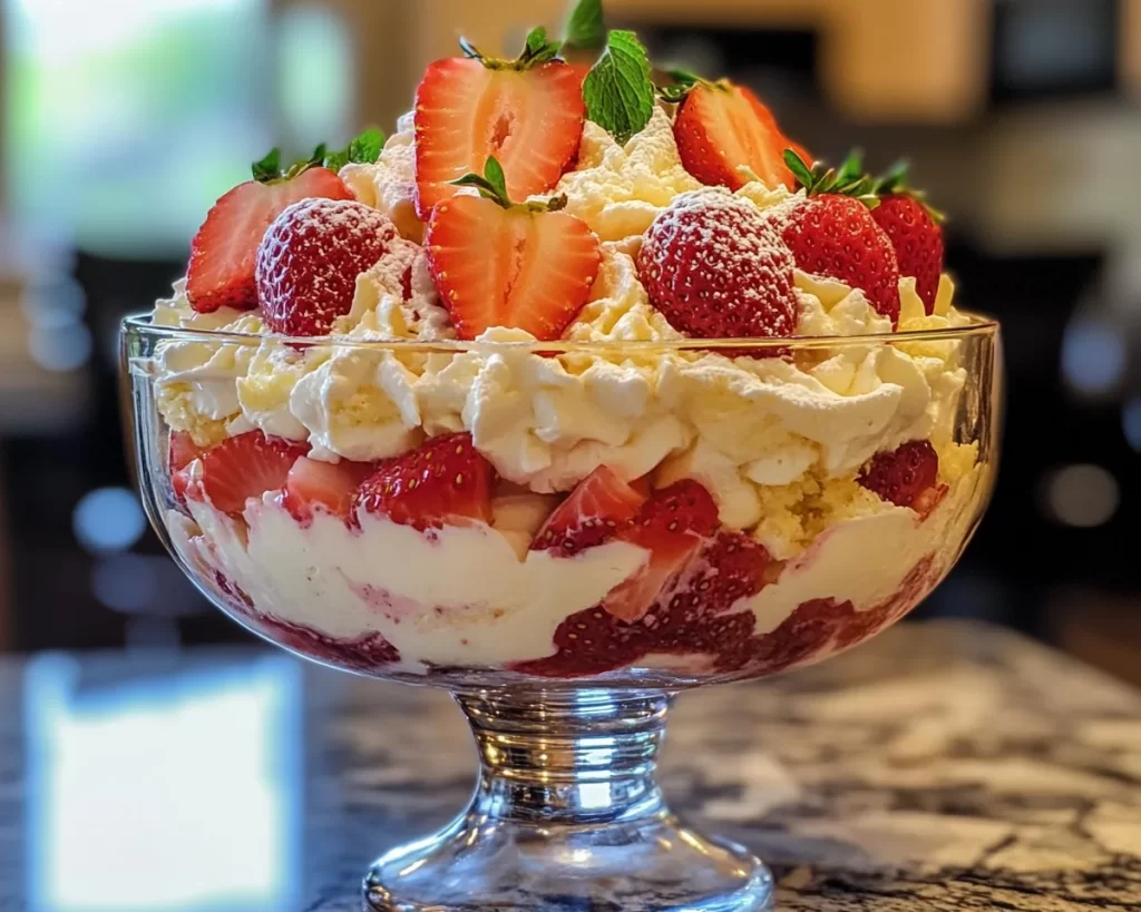 Mother’s Day Strawberry Cream Trifle