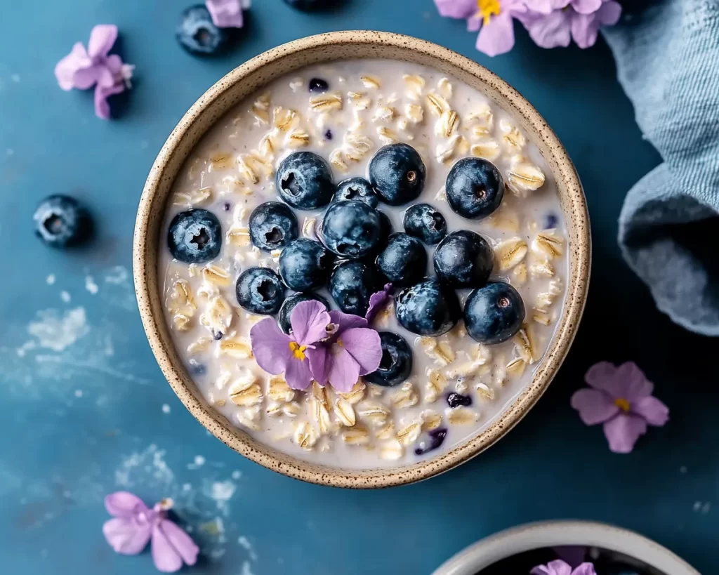 Creamy Blueberry Protein Overnight Oats