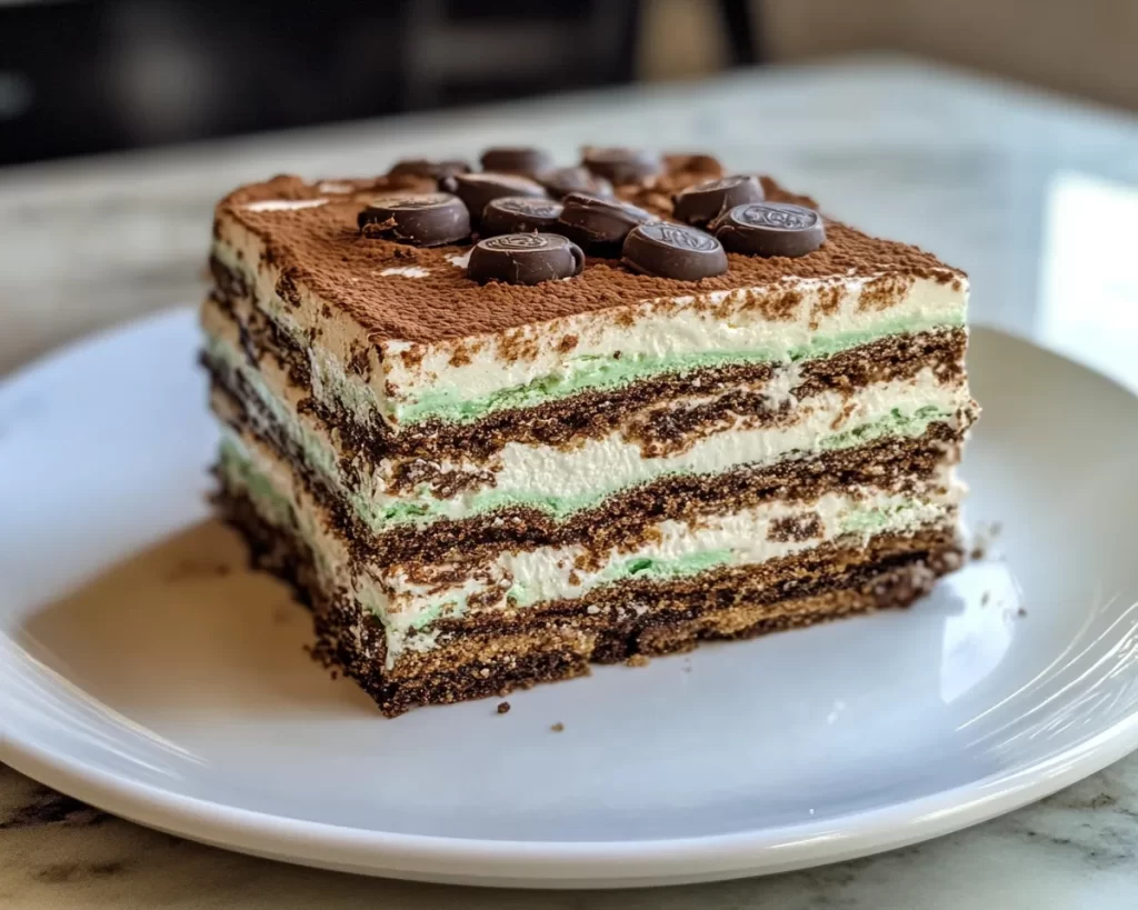 St Patrick’s Day Mint Chocolate Icebox Cake