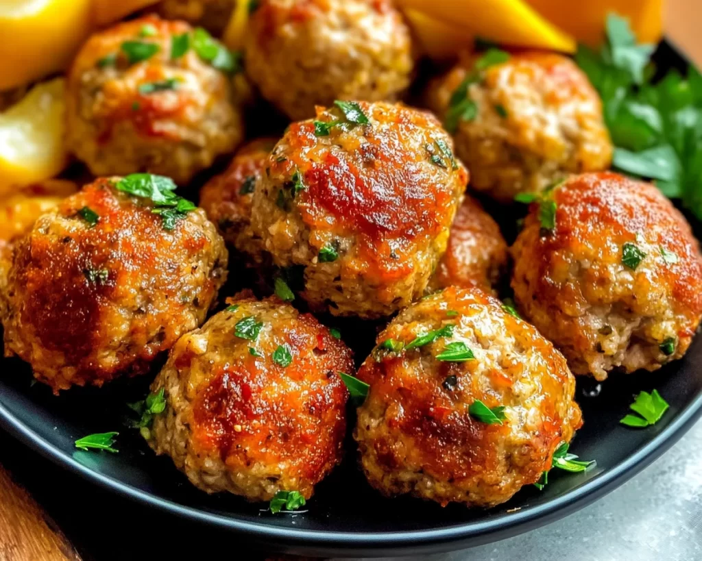 Easy Baked Turkey Meatballs