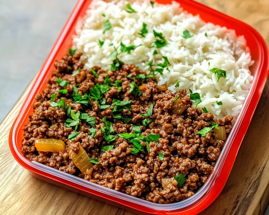 Simple Ground Beef And Rice Meal Prep