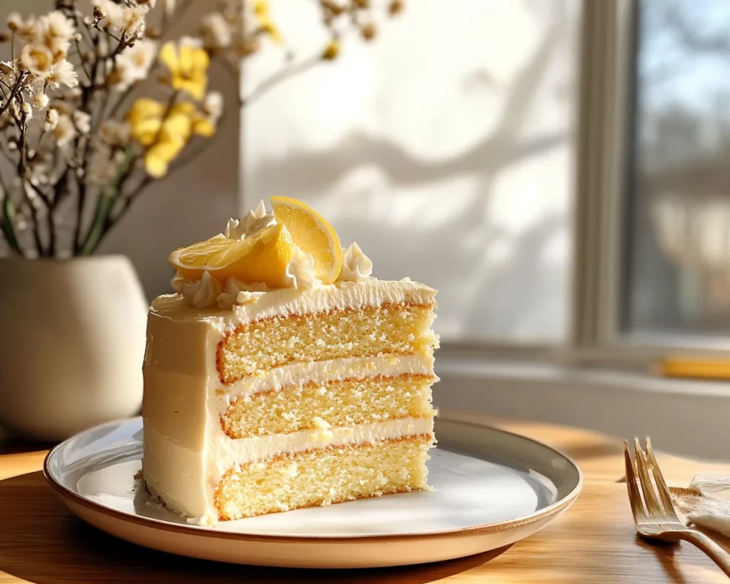 Spring Birthday Cake: Lemon Vanilla Layer Cake