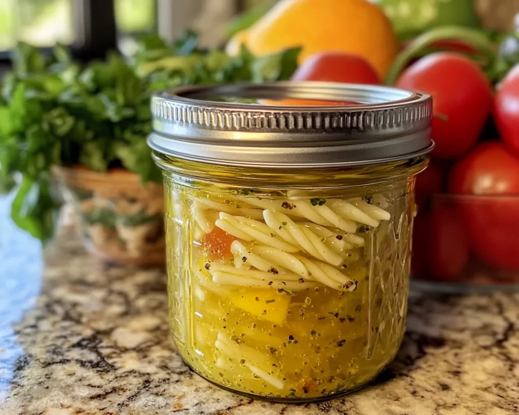 Lemon Vinegarette Dressing for Pasta Salad Jars