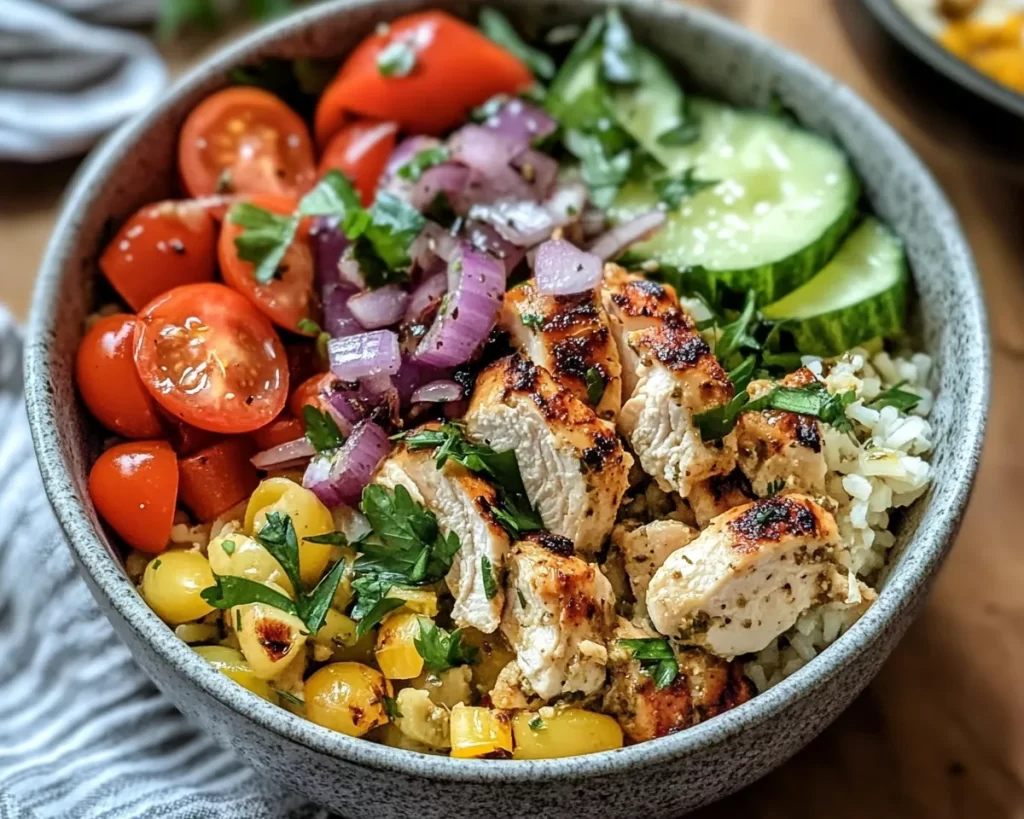 Easy Mediterranean Chicken Bowl