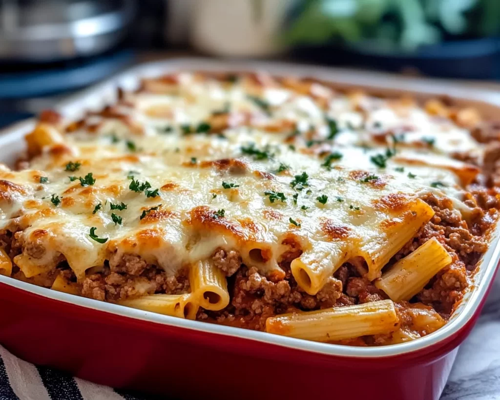 Homemade Baked Ziti With Ground Beef And Cream Cheese