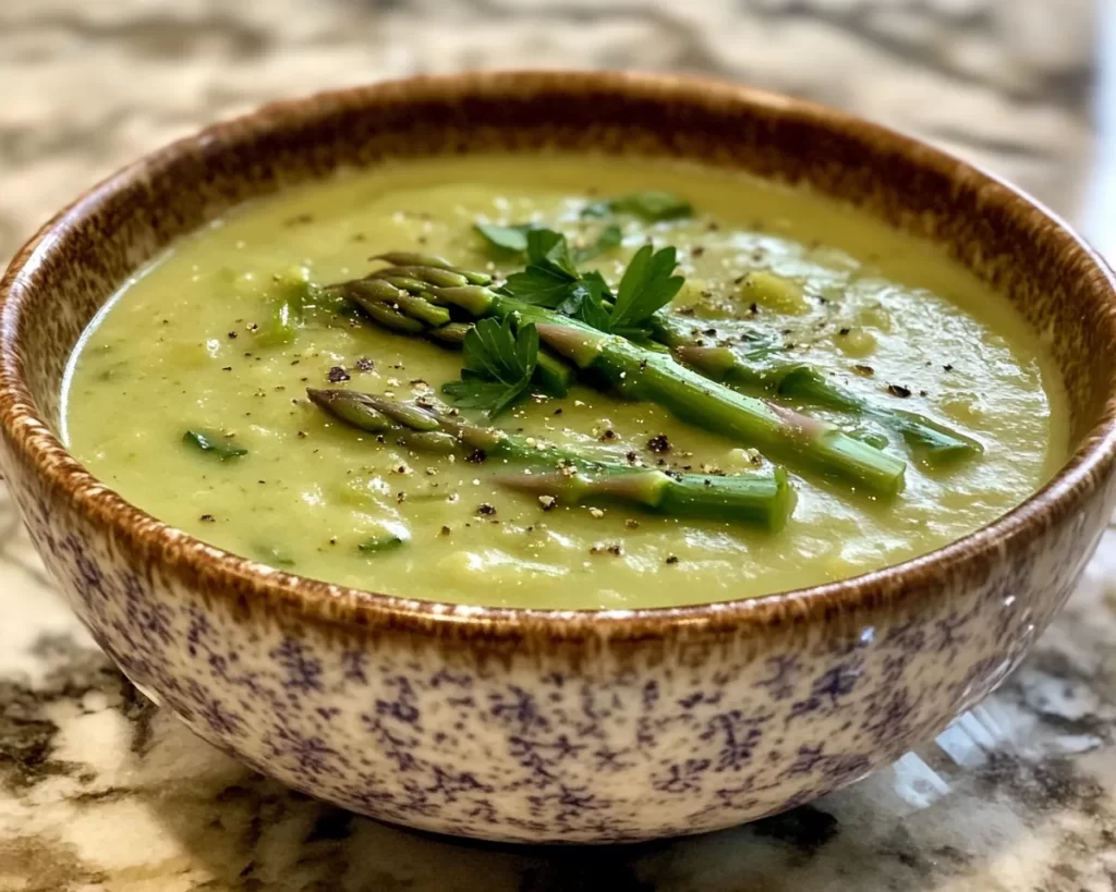 Spring Soup: Asparagus Soup (Light + Creamy)