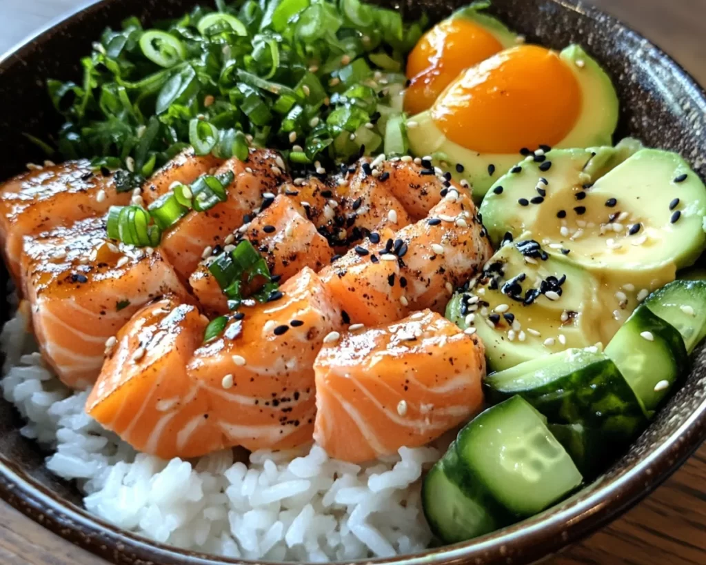 Healthy Easy Salmon Rice Bowl (High Protein)
