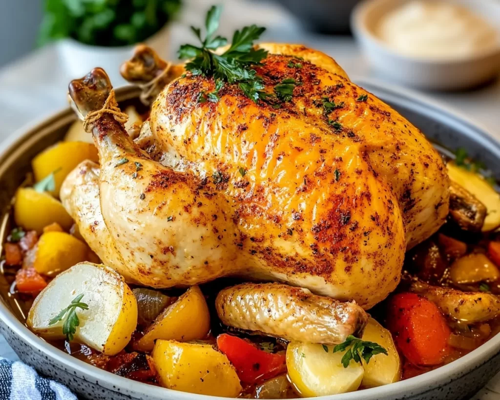 Paprika Crockpot Whole Chicken